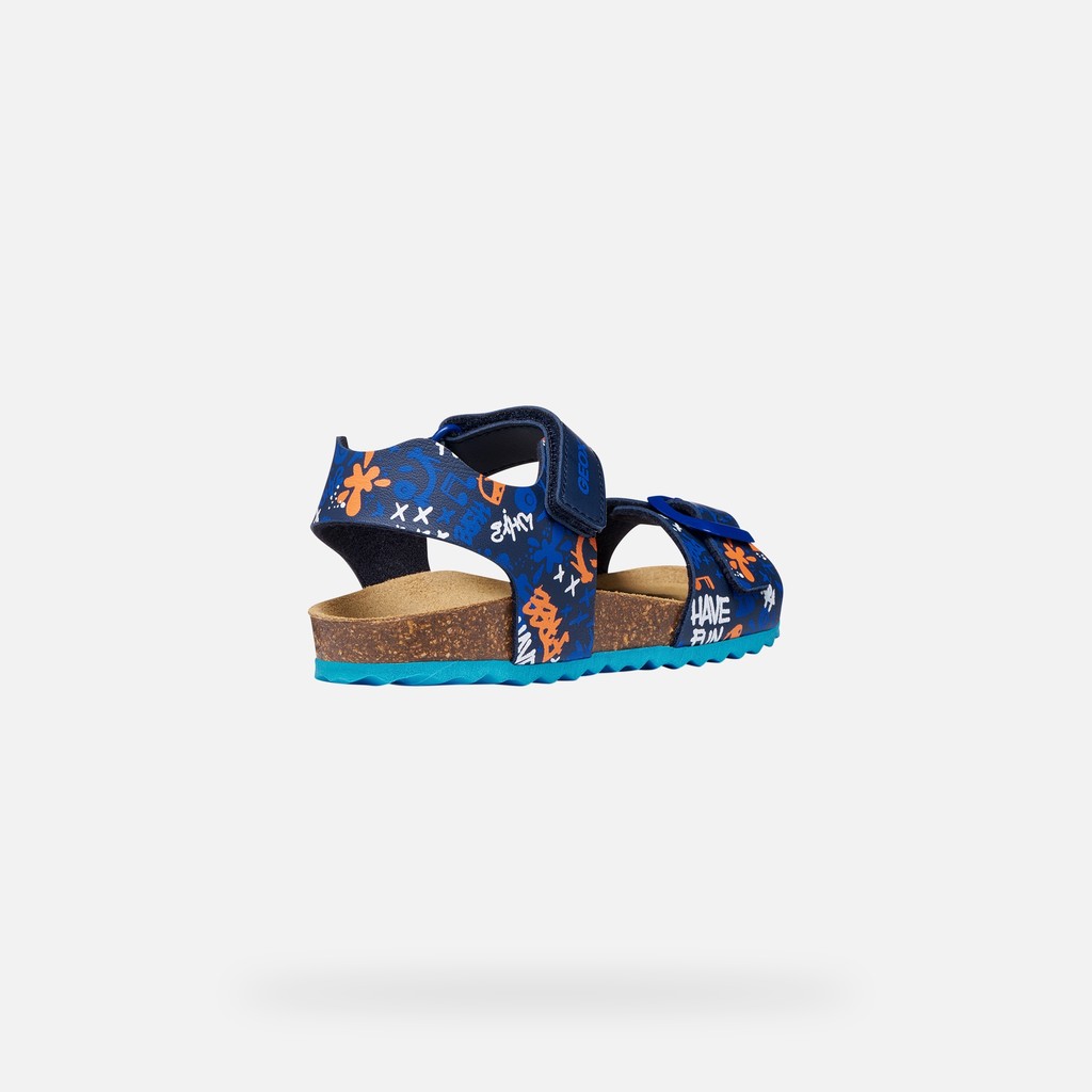 Open sandals GHITA BOY Navy/Light Blue - image number 4 | GEOX