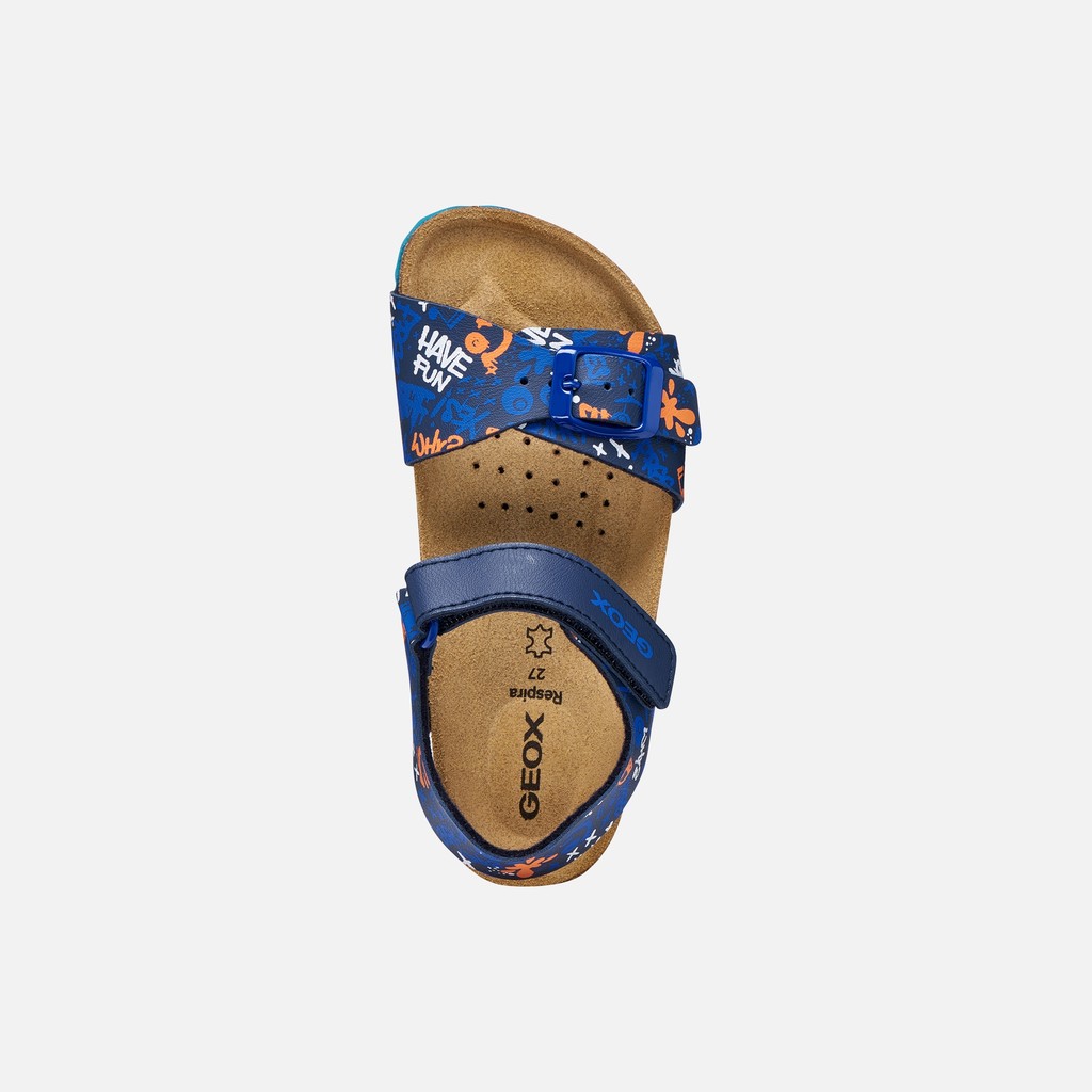 Open sandals GHITA BOY Navy/Light Blue - image number 5 | GEOX