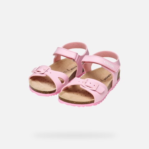 Open sandals ADRIEL GIRL Light Pink - image number 7 | GEOX