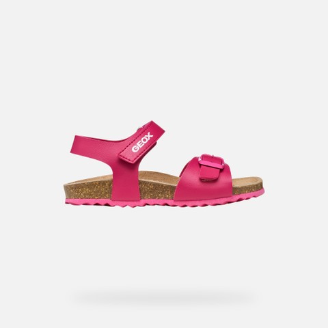 Open sandals ADRIEL GIRL Dark Fuchsia - image number 2 | GEOX