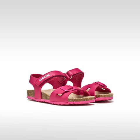 Open sandals ADRIEL GIRL Dark Fuchsia - image number 1 | GEOX