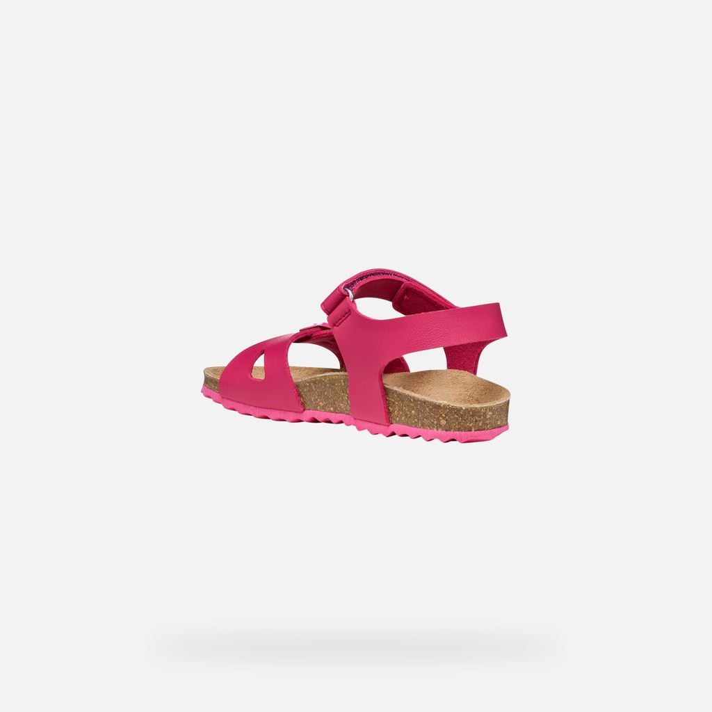 Open sandals ADRIEL GIRL Dark Fuchsia - image number 4 | GEOX