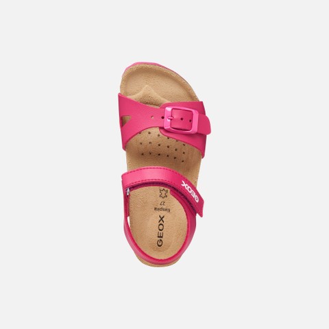 Open sandals ADRIEL GIRL Dark Fuchsia - image number 6 | GEOX