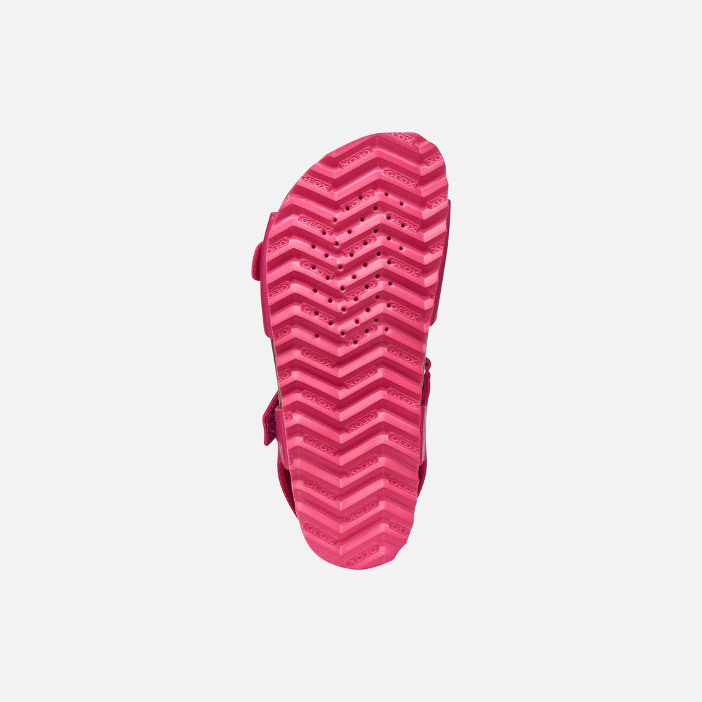 Open sandals ADRIEL GIRL Dark Fuchsia - image number 7 | GEOX