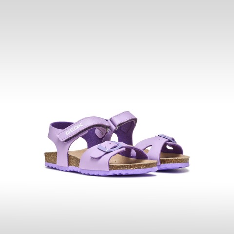 Open sandals ADRIEL GIRL Dark Lilac - image number 1 | GEOX