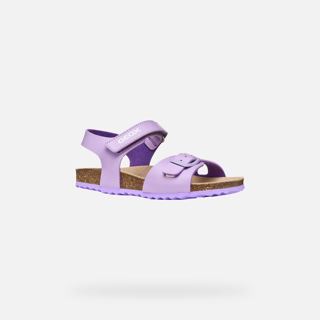 Open sandals ADRIEL GIRL Dark Lilac - image number 2 | GEOX