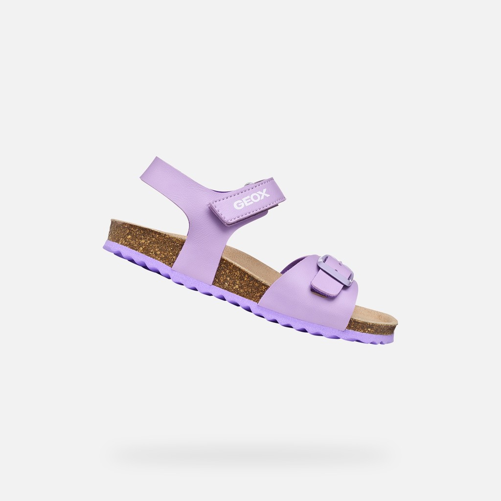 Open sandals ADRIEL GIRL Dark Lilac - image number 0 | GEOX