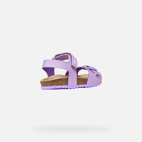 Open sandals ADRIEL GIRL Dark Lilac - image number 4 | GEOX
