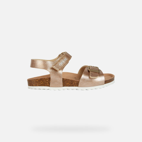 sandals with straps ADRIEL GIRL Rose Gold - image number 1 | GEOX