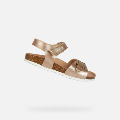 sandals with straps ADRIEL GIRL Rose Gold - image number 0 | GEOX