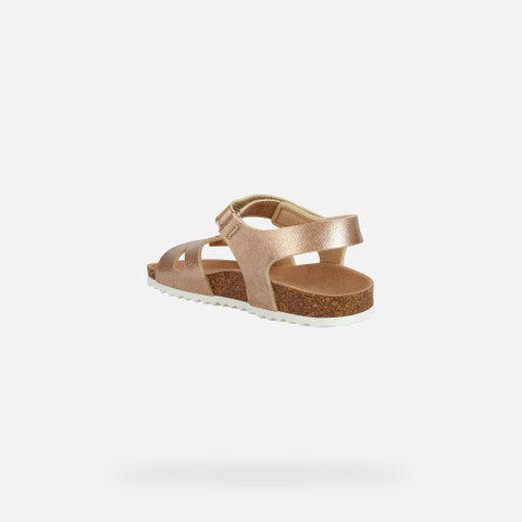 sandals with straps ADRIEL GIRL Rose Gold - image number 3 | GEOX