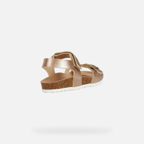 sandals with straps ADRIEL GIRL Rose Gold - image number 4 | GEOX