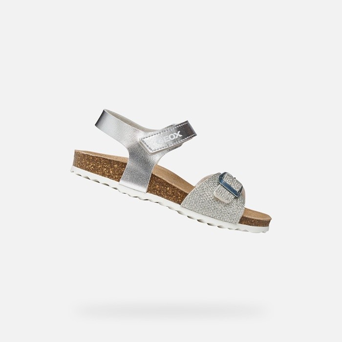 Open sandals ADRIEL GIRL Silver | GEOX