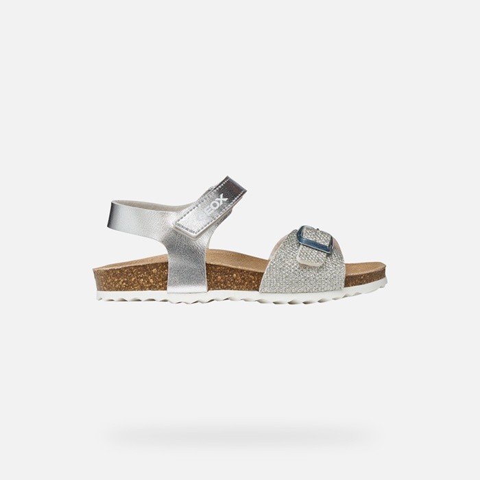 Open sandals ADRIEL GIRL Silver | GEOX
