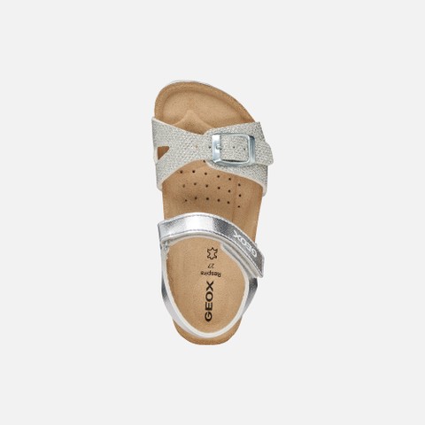 Offene Sandalen ADRIEL M&Auml;DCHEN Silber - image number 5 | GEOX