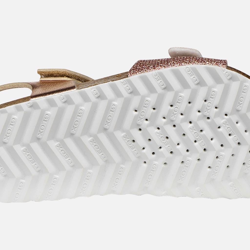 Open sandals ADRIEL GIRL Rose Gold - image number 6 | GEOX