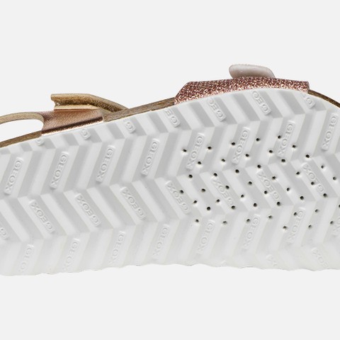 Open sandals ADRIEL GIRL Rose Gold - image number 6 | GEOX