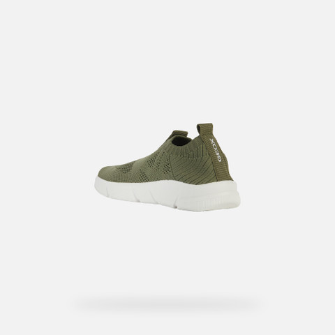 Laceless Sneakers ARIL JUNIOR Military - image number 3 | GEOX