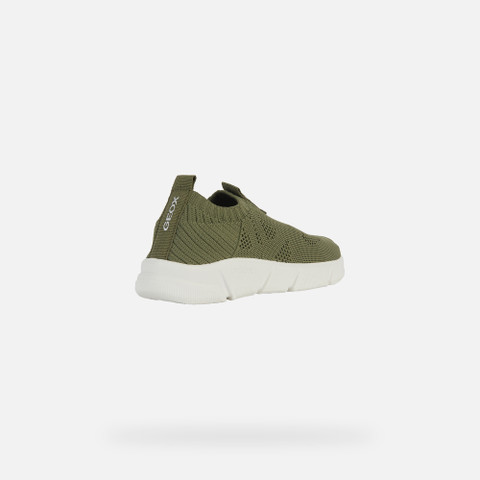 Laceless Sneakers ARIL JUNIOR Military - image number 4 | GEOX