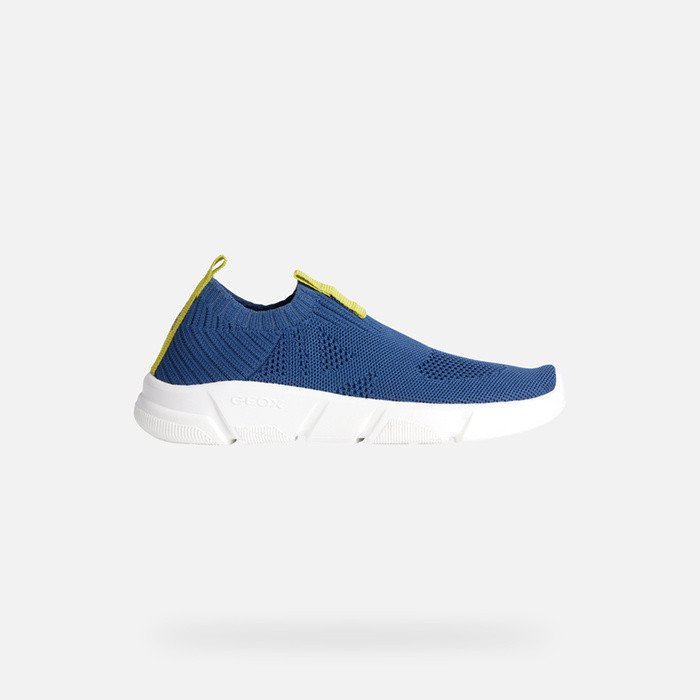 Sneakers ohne schnürsenkel ARIL JUNIOR Avioblau/Limette | GEOX