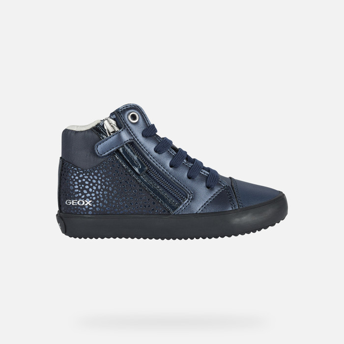 Beloved margin Fifty Geox® GISLI : Girl's Navy blue High Top Sneakers | Geox®