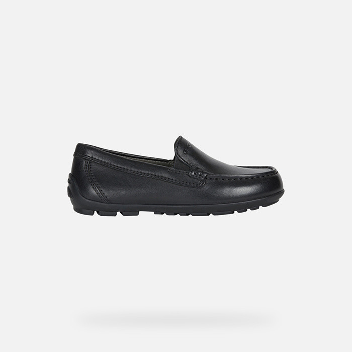 Leather loafers NEW FAST BOY Black | GEOX