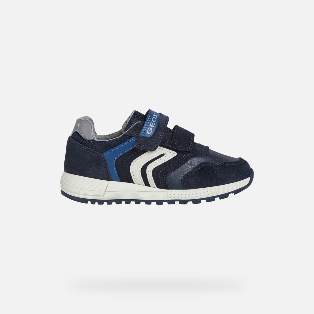 Geox® ALBEN: Boy's Navy blue Low Top Sneakers | FW22 Geox®