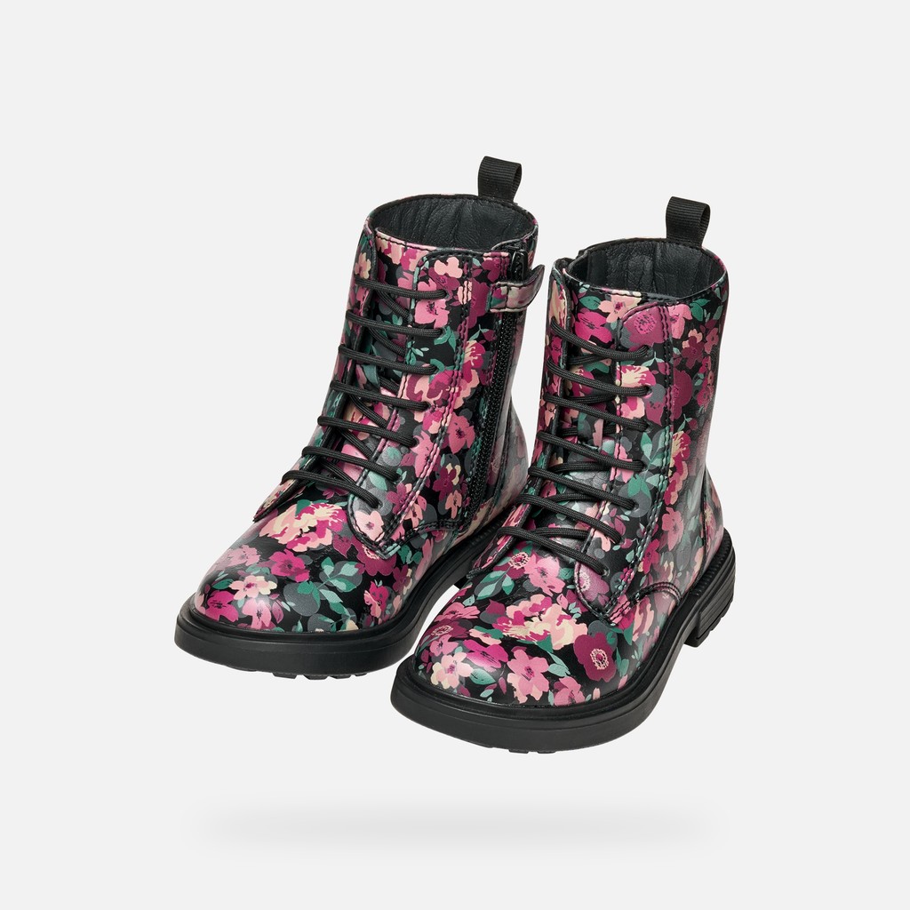 Combat boots ECLAIR GIRL Black/Pink - image number 7 | GEOX