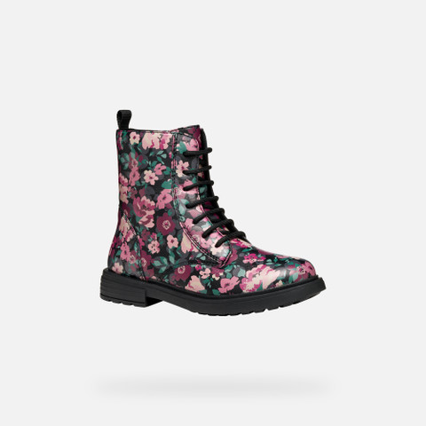 Combat boots ECLAIR GIRL Black/Pink - image number 2 | GEOX