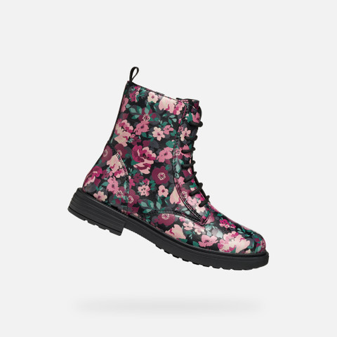 Combat boots ECLAIR GIRL Black/Pink - image number 0 | GEOX