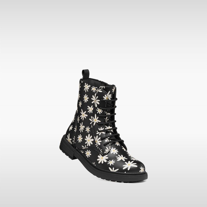 Botas militar ECLAIR MENINA Preto/Marfim claro | GEOX
