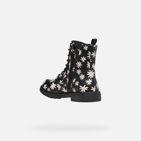 Combat boots ECLAIR GIRL Black/Light ivory - image number 3 | GEOX