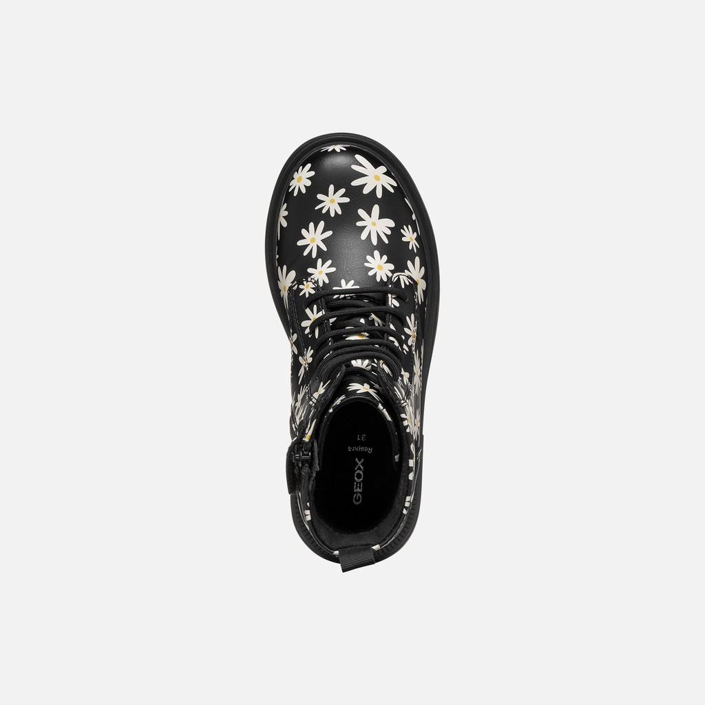 Combat boots ECLAIR GIRL Black/Light ivory - image number 5 | GEOX