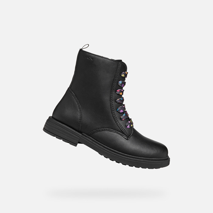 Rangers chaussures ECLAIR FILLE Noir/Multicolore | GEOX