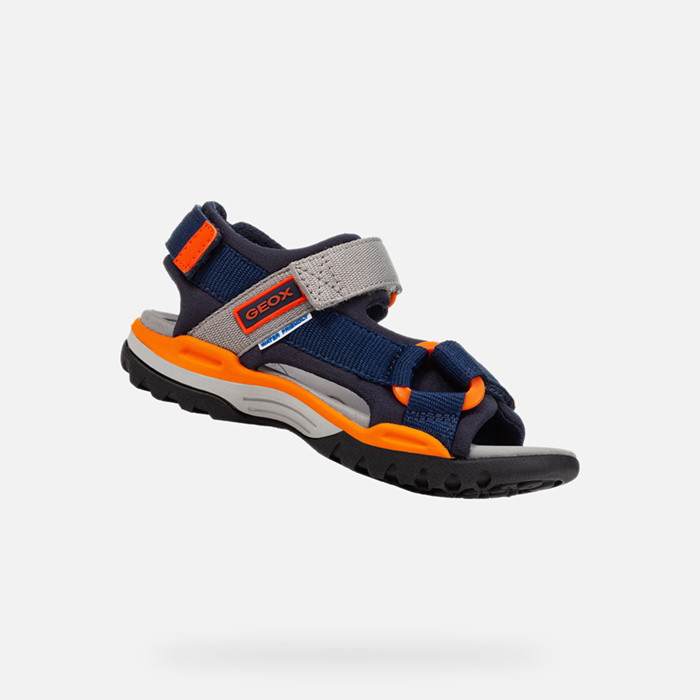 Open sandals BOREALIS   BOY Navy/Orange | GEOX