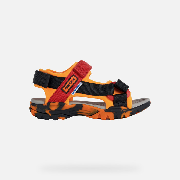 Geox® BOREALIS: Junior Boy\'s Orange Sandals Geox | Online ® Open