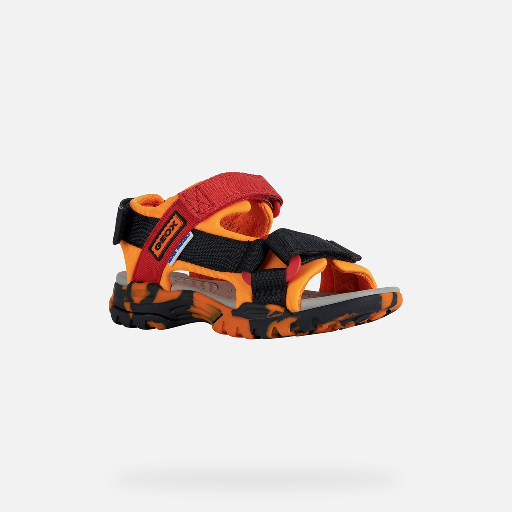 open sandals BOREALIS BOY Orange/Red - image number 2 | GEOX