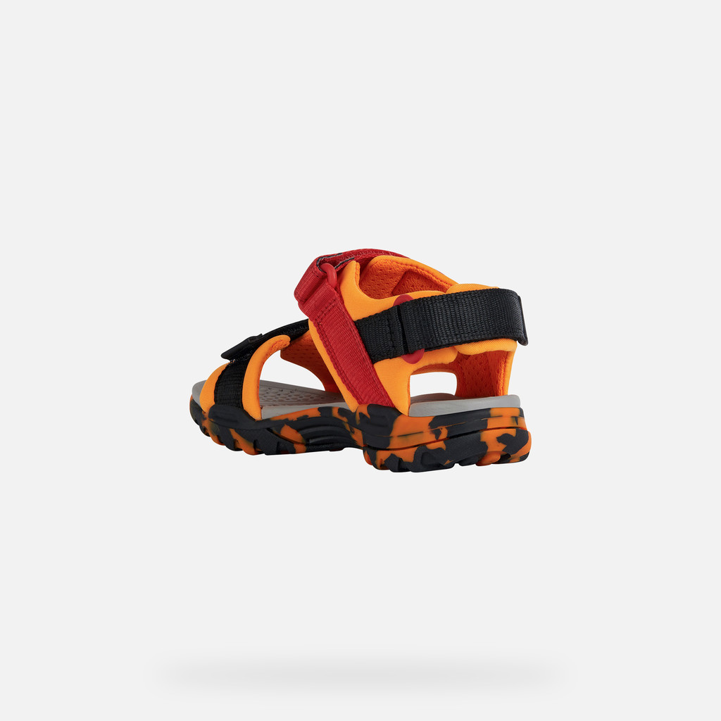 open sandals BOREALIS BOY Orange/Red - image number 3 | GEOX