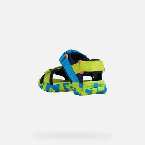 open sandals BOREALIS BOY Lime/Sky - image number 3 | GEOX