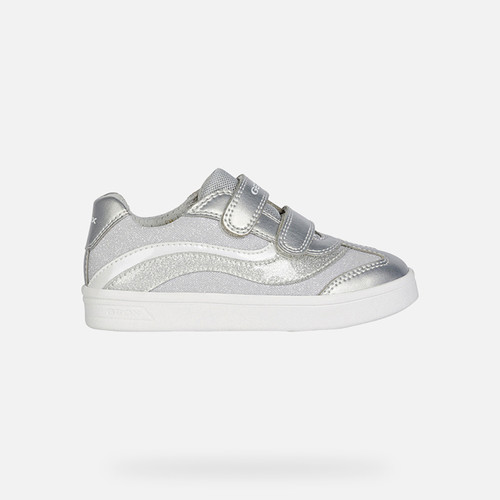 Sneakers DJROCK GIRL Silver | GEOX