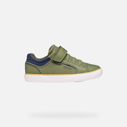 Low top sneakers GISLI BOY Light Green/Navy - image number 1 | GEOX