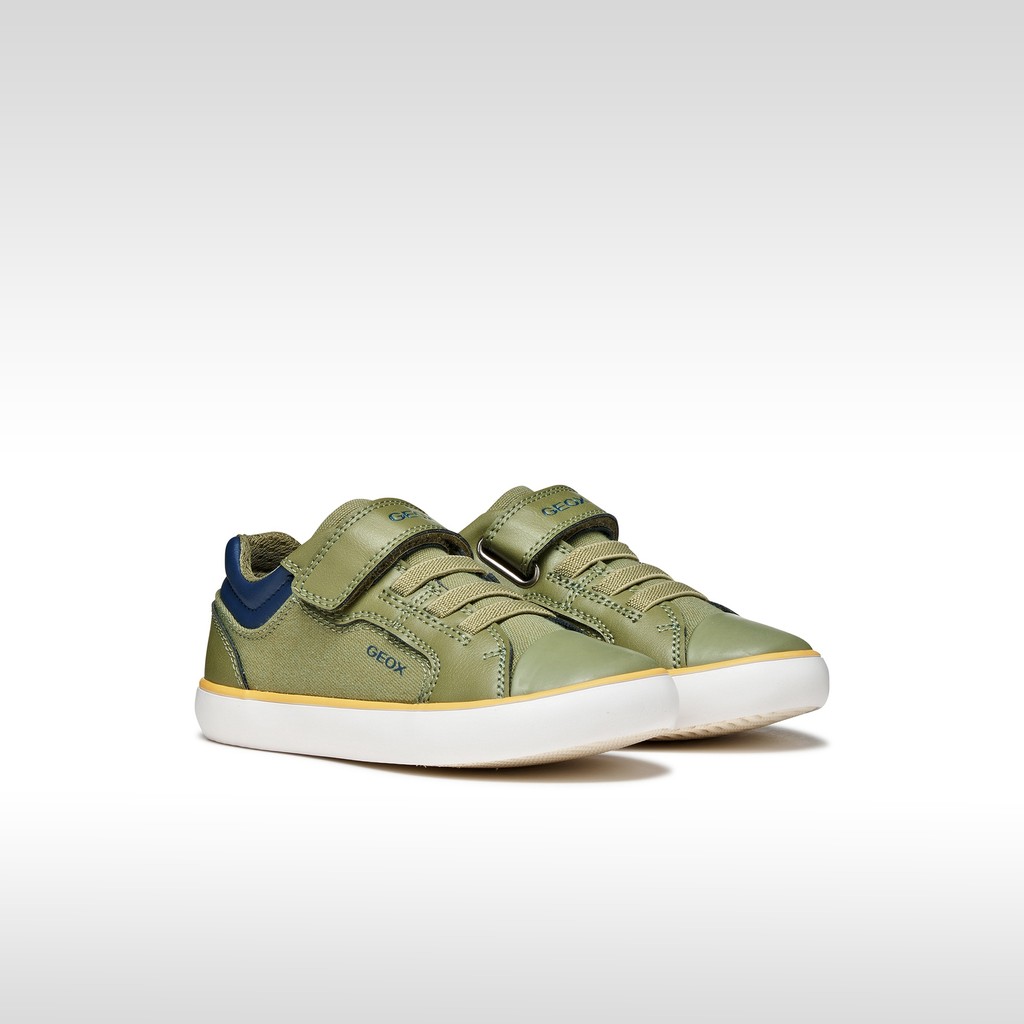 Low top sneakers GISLI BOY Light Green/Navy - image number 1 | GEOX