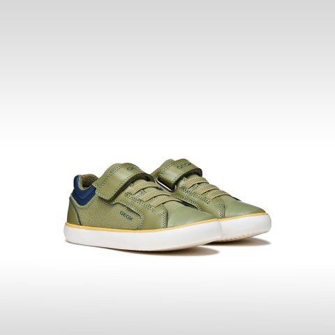 Low top sneakers GISLI BOY Light Green/Navy - image number 1 | GEOX