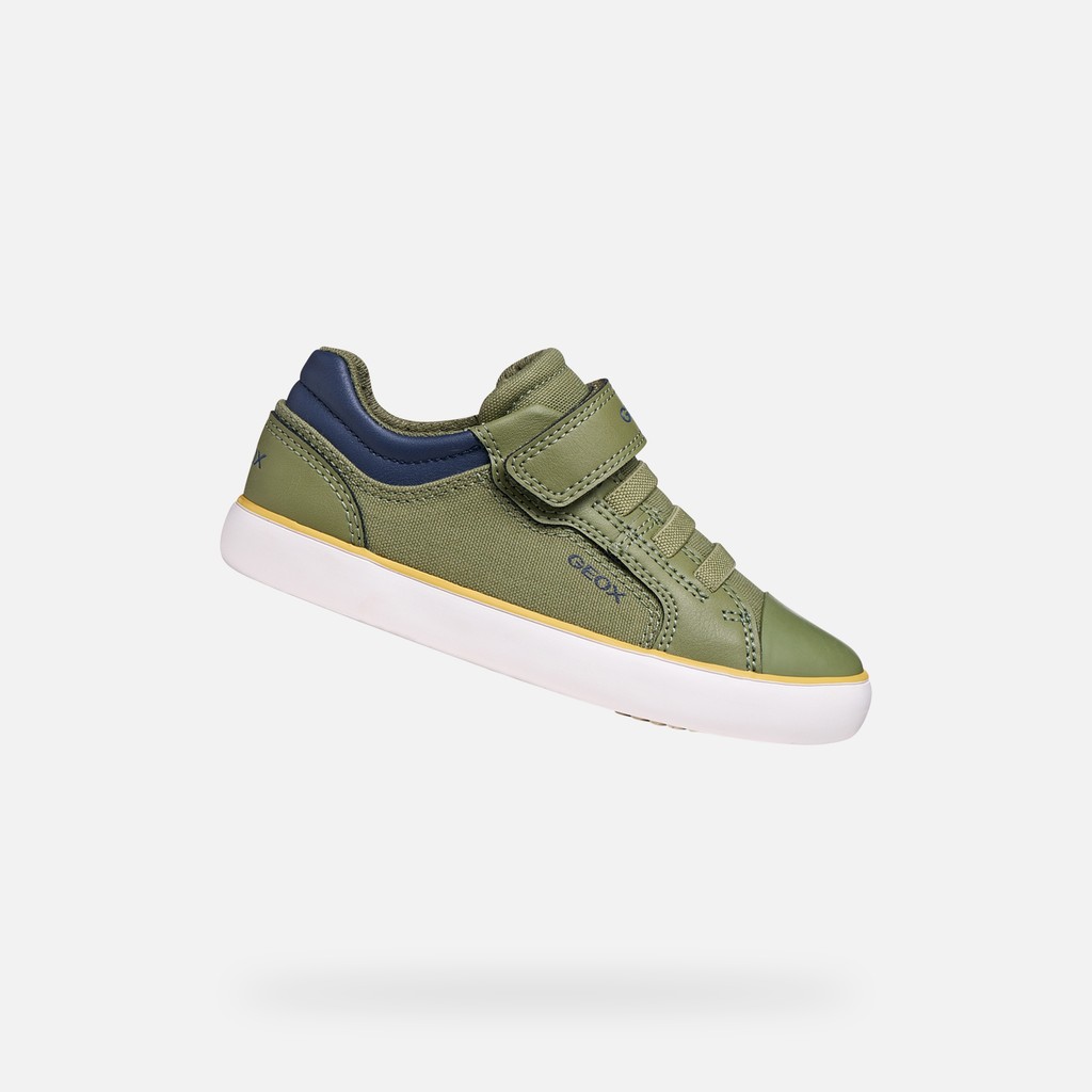 Low top sneakers GISLI BOY Light Green/Navy - image number 0 | GEOX