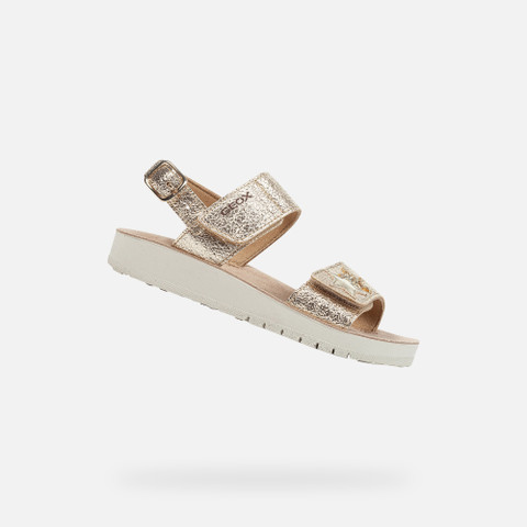 Open sandals SANDAL COSTAREI GIRL Gold - image number 0 | GEOX