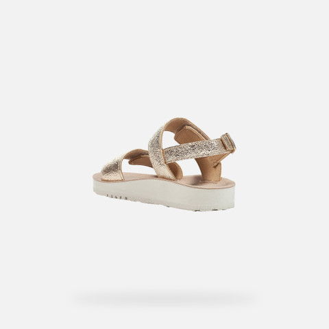 Open sandals SANDAL COSTAREI GIRL Gold - image number 3 | GEOX