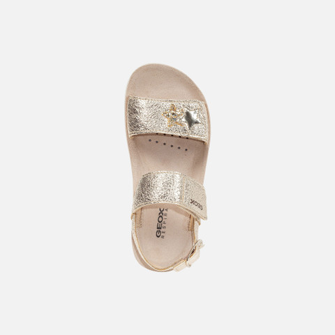 Open sandals SANDAL COSTAREI GIRL Gold - image number 5 | GEOX