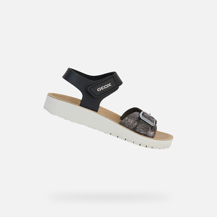 Open sandals SANDAL COSTAREI GIRL Black | GEOX