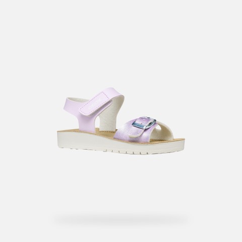 Open sandals SANDAL COSTAREI GIRL Light lilac - image number 2 | GEOX