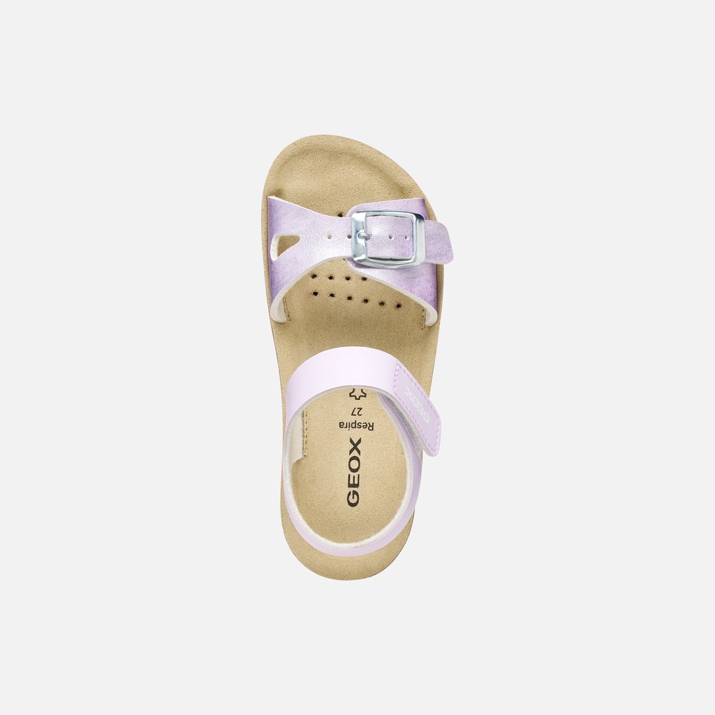 Open sandals SANDAL COSTAREI GIRL Light lilac - image number 5 | GEOX